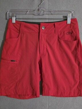 Outdoor Research Womens 7" Red Ferrosi Ripstop Hiking Shorts 269196 Size 2